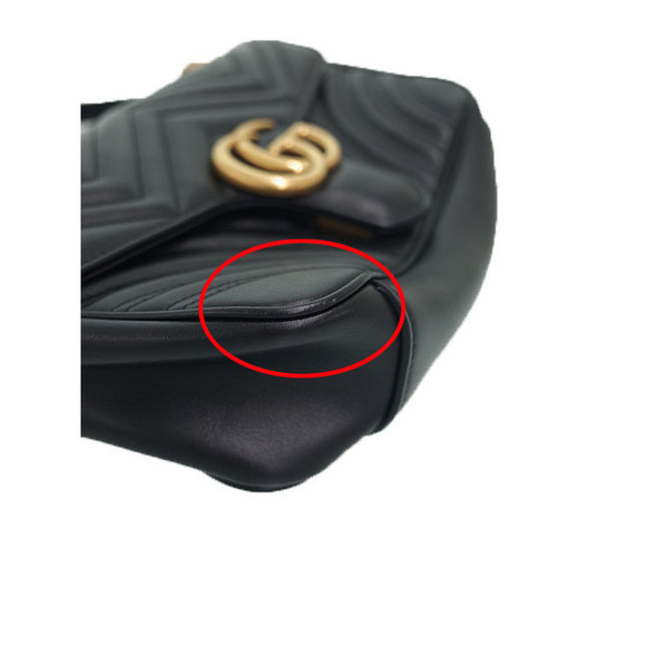 Gucci GG Marmont Small Shoulder Bag Chain Black - Picture 8 of 9